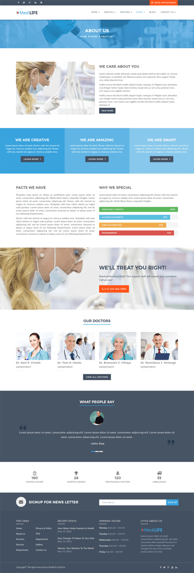 MediLIFE - About Us Layout 1